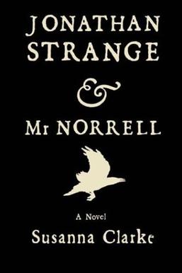 The black cover of the first edition. It's plain black with the name of the book and author, and a raven in flight in the centre.